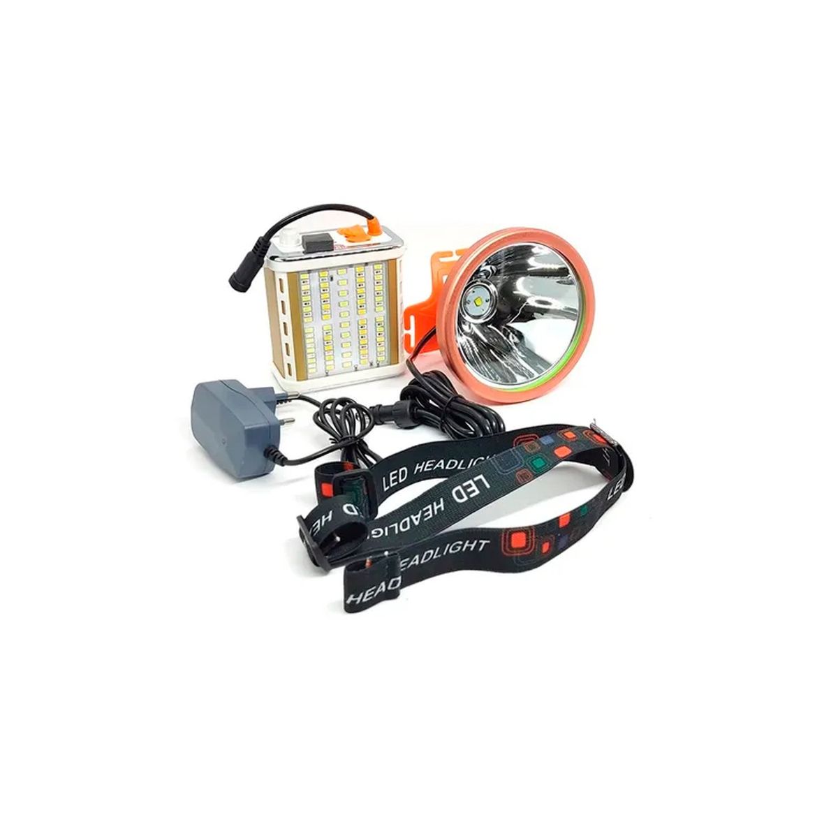 TECNOLAB - Linterna Led Cintillo Alcance 400mts Recargable - SC