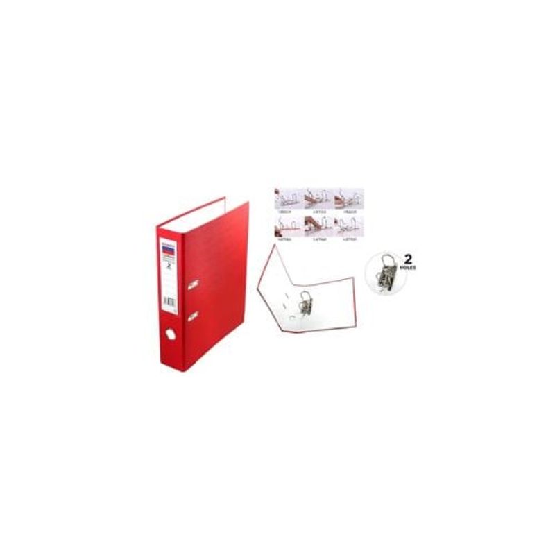 GENERICO - Archivador Rojo Con 2 Anillos