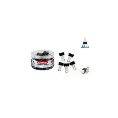 GENERICO - Apretador Doble Clip Negro 25 Mm 48 Pcs