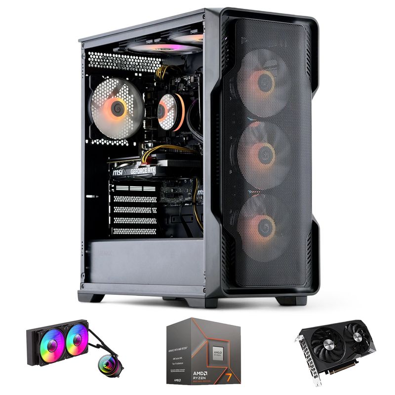 HYPERPC - PC GAMER Siege AMD RYZEN 7 8700 32gb DDR5 1Tb RTX 3060 WiFi