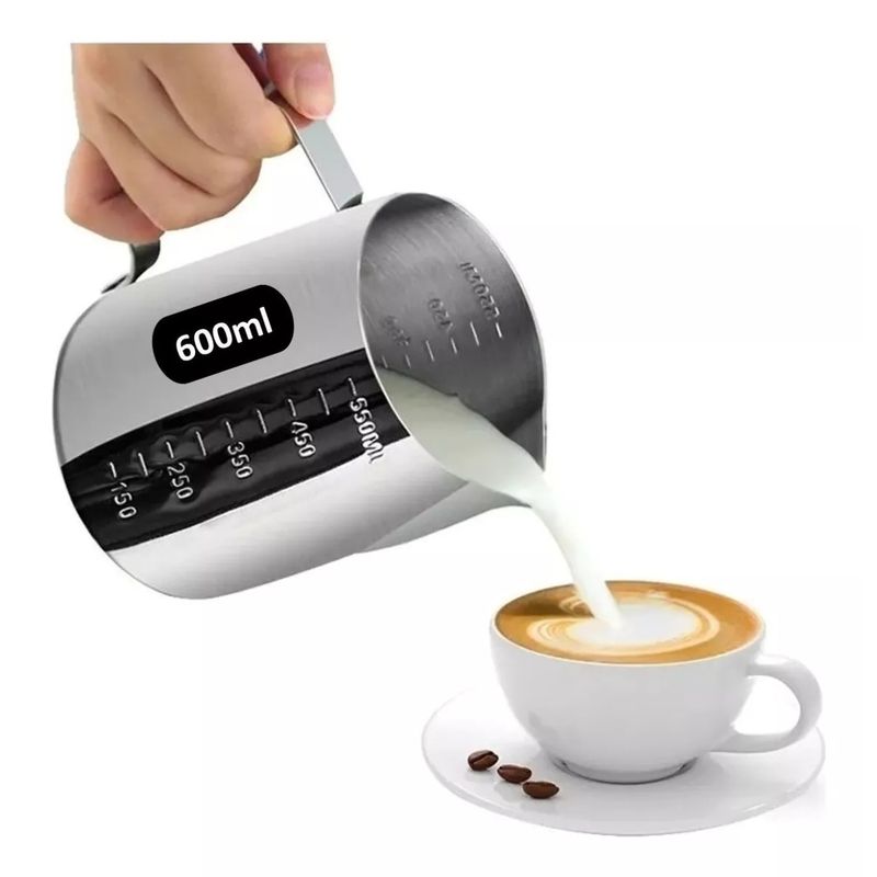 GENERICO - Jarra Espumadora Leche Lechero Medidor Barista