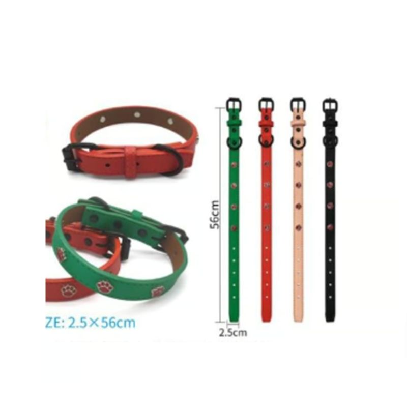 GENERICO - Collar Para Perro Color Rojo Con Diseño 56cm