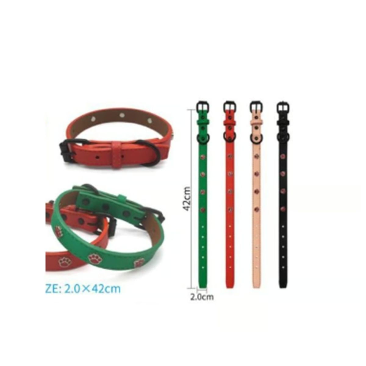 GENERICO - Collar Para Perro Color Negro Con Diseño 42cm