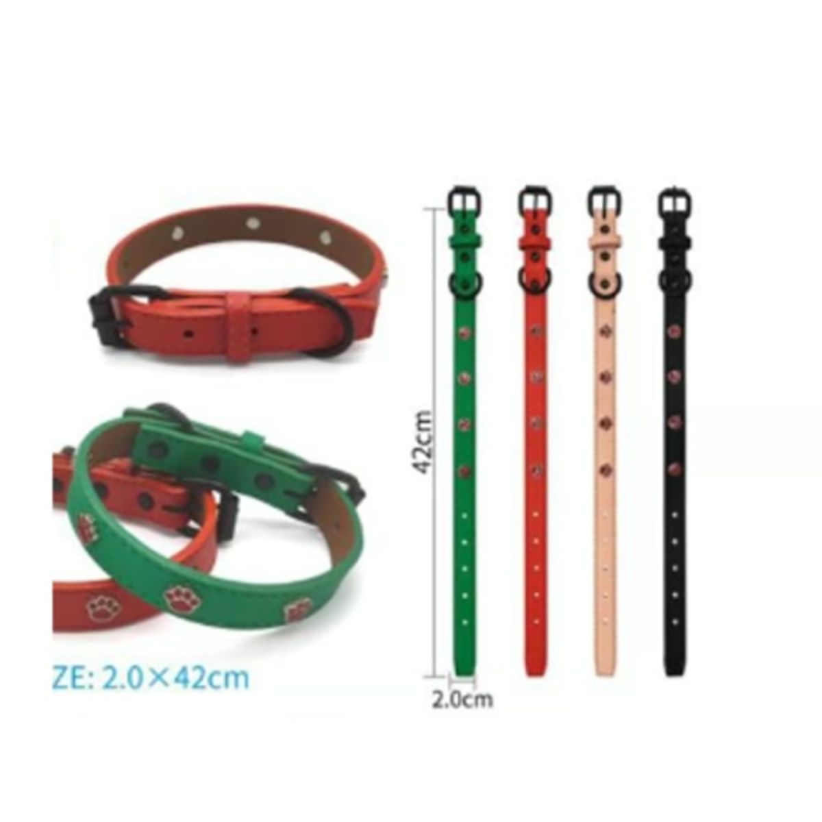 GENERICO - Collar Para Perro Color Rosa Con Diseño 42cm