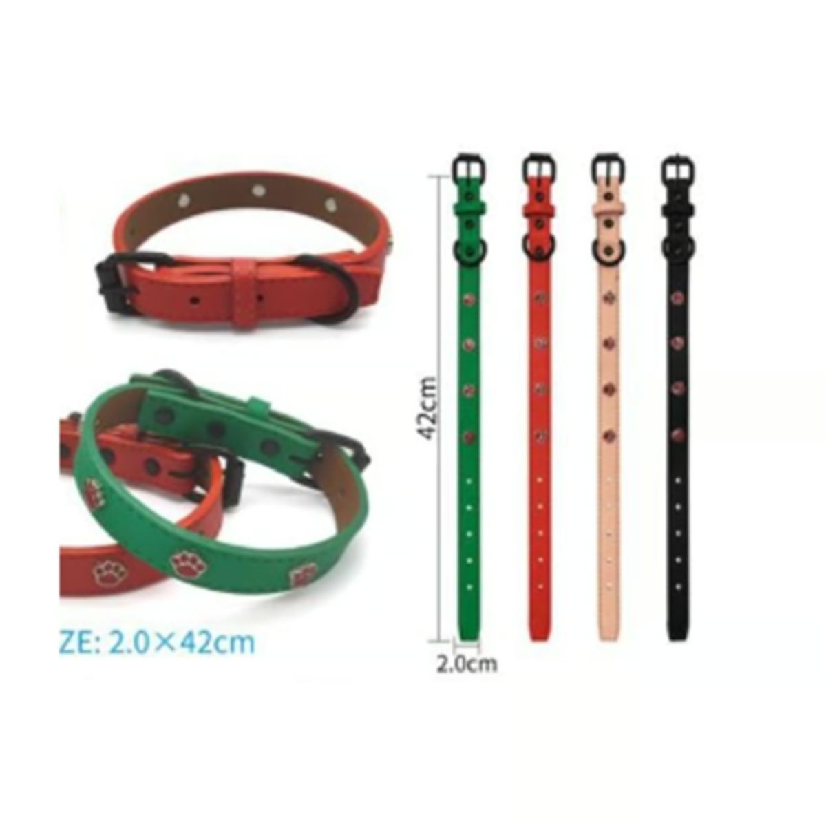 GENERICO - Collar Para Perro Color Verde Con Diseño 42cm