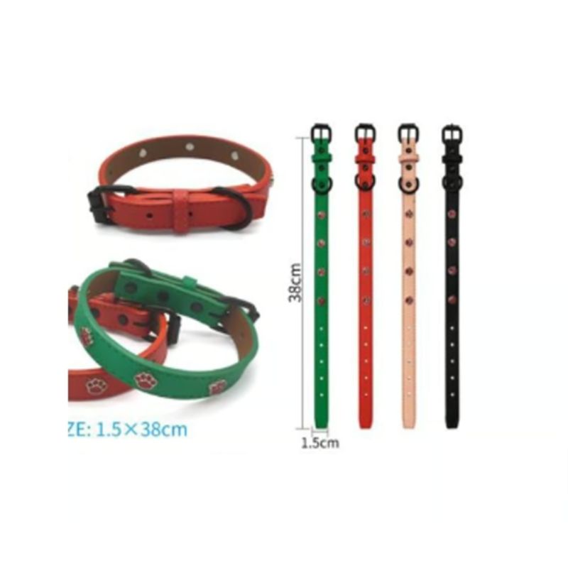 GENERICO - Collar Para Perro Color Rojo Con Diseño 38cm