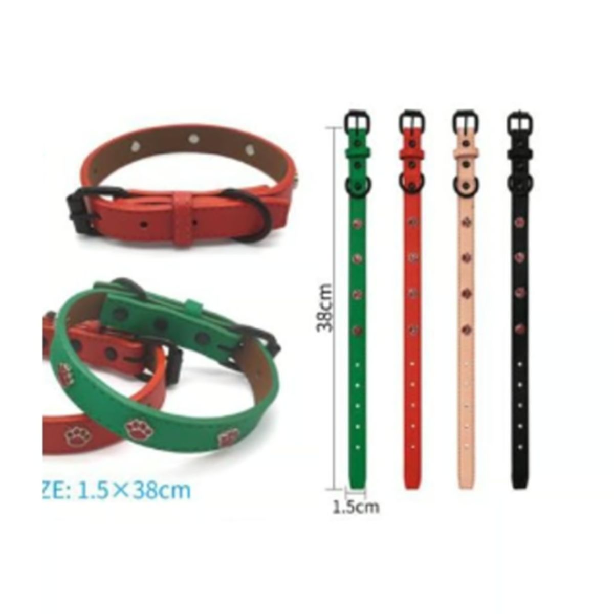 GENERICO - Collar Para Perro Color Negro Con Diseño 38cm