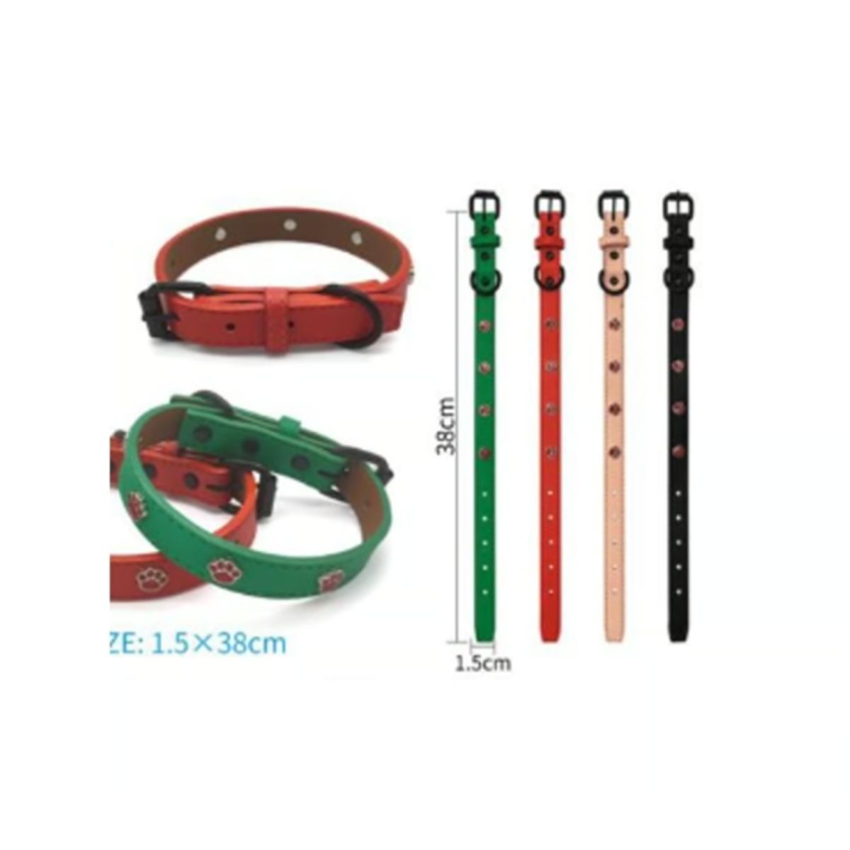 GENERICO - Collar Para Perro Color Negro Con Diseño 38cm