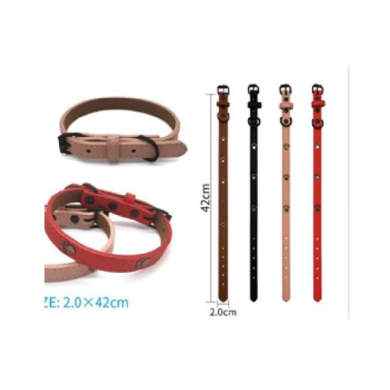 GENERICO - Collar Para Perro Color Rojo Con Diseño 42cm