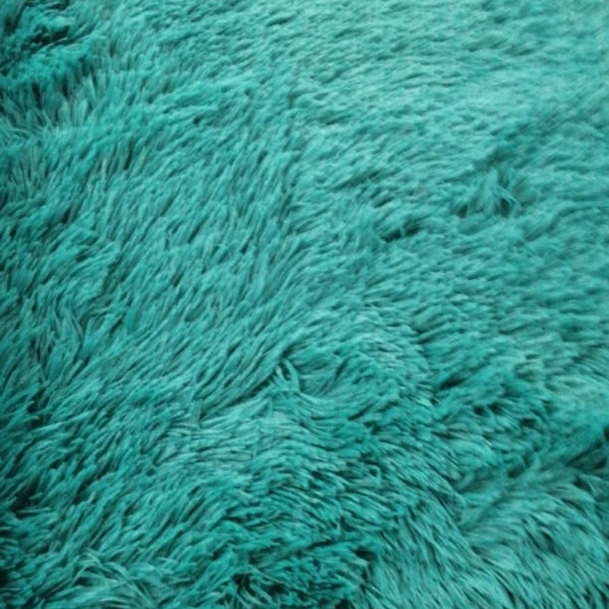 GENERICO - Alfombra peluda tipo Shaggy 240cm x 200cm Turquesa