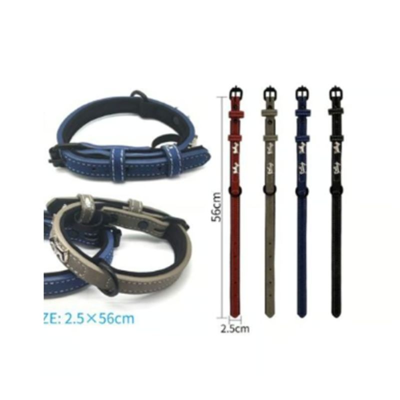 GENERICO - Collar Para Perro Color Gris Con Diseño 56cm