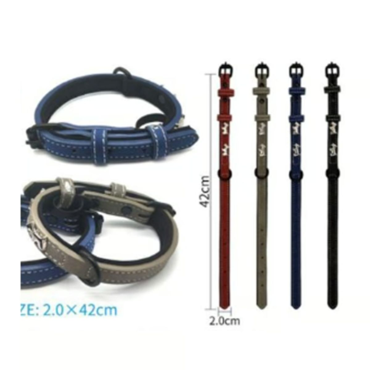 GENERICO - Collar Para Perro Color Negro Con Diseño 42cm