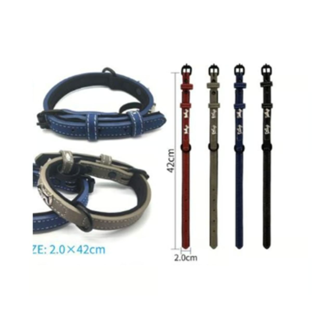 GENERICO - Collar Para Perro Color Negro Con Diseño 42cm