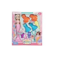 GENERICO - Juguete sirena y accesorios para niña