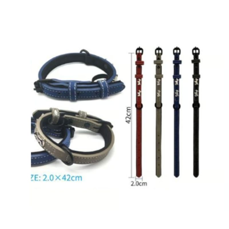 GENERICO - Collar Para Perro Color Gris Con Diseño 42cm