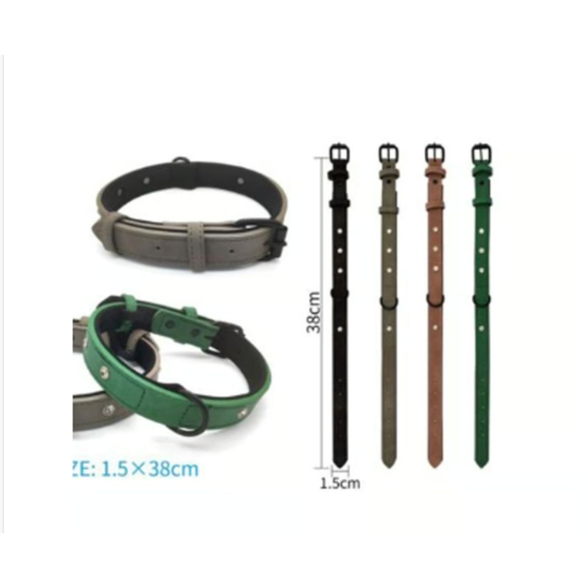 GENERICO - Collar Para Perro Color Verde Con Diseño 38cm