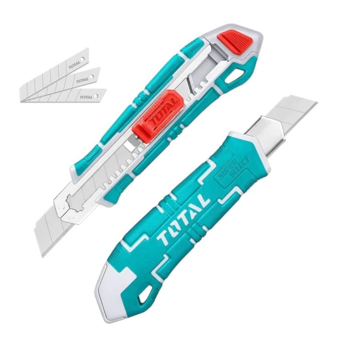 TOTAL TOOLS - Cuchillo Cartonero 3 Hojas 18X100mm Total THT522136 Corta Cartón