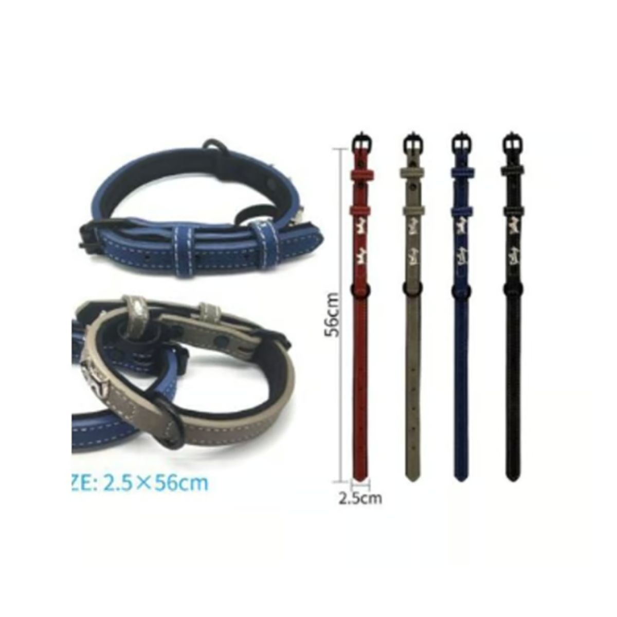 GENERICO - Collar Para Perro Color NegroCon Diseño 56cm