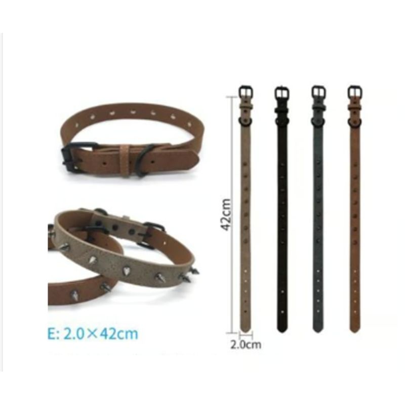 GENERICO - Collar Para Perro Color Marron Con Diseño 42cm