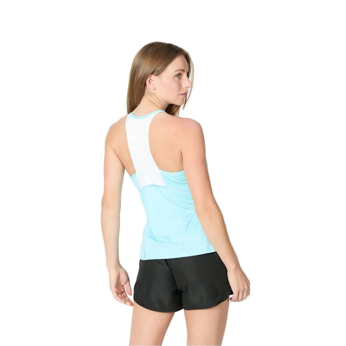 WILSON - Polera Wilson Mujer Flirty Racerback Celeste Tenis Padel