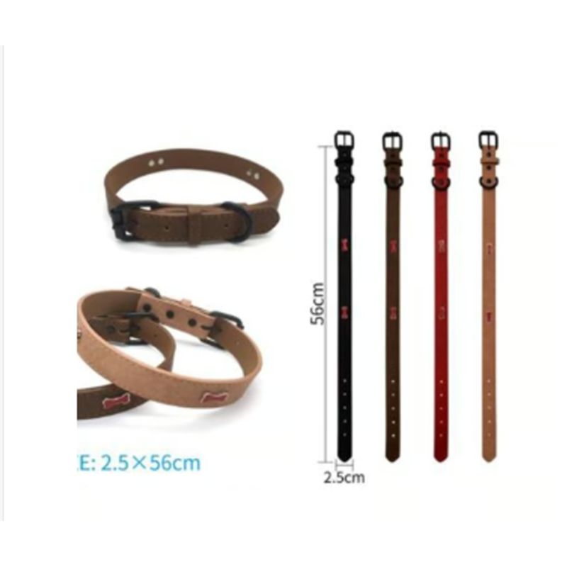 GENERICO - Collar Para Perro Color Rojo Con Diseño 56cm