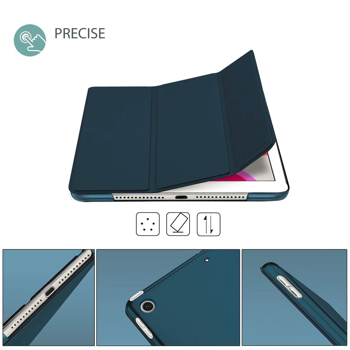 GENERICO - Carcasa delgada iPad 10.2" 7A 8A Y 9A GEN 2019 al 2021 COLOR ESMERALDA