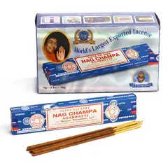 GENERICO - Incienso Natural Nag Champa Azul Clasico Pack 12 Unidades