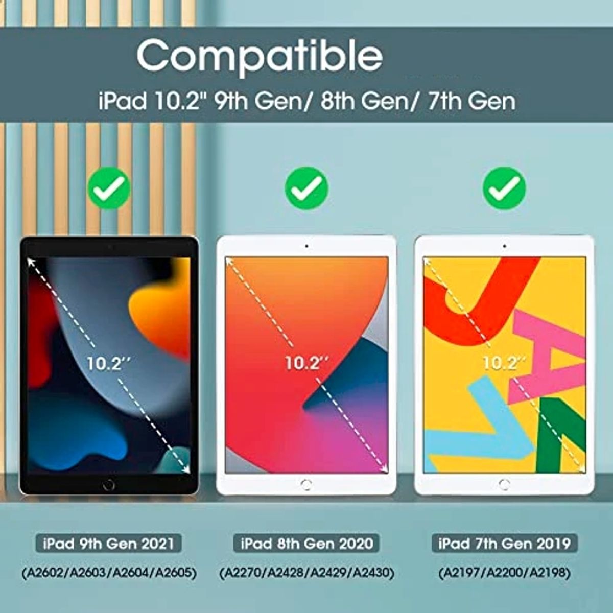 GENERICO - Carcasa delgada iPad 10.2" 7A 8A Y 9A GEN 2019 al 2021 COLOR NEGRO