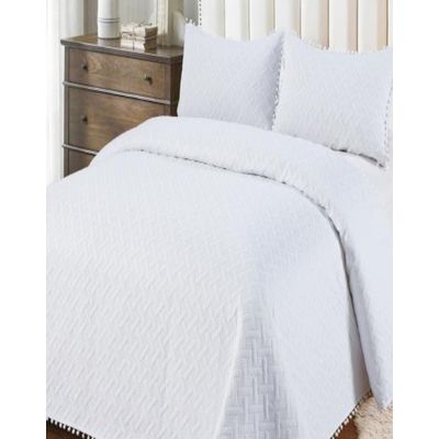 Imagen 2 del producto Cubrecama De Verano Con Pompones - Estilo Fresco y Elegante King L6