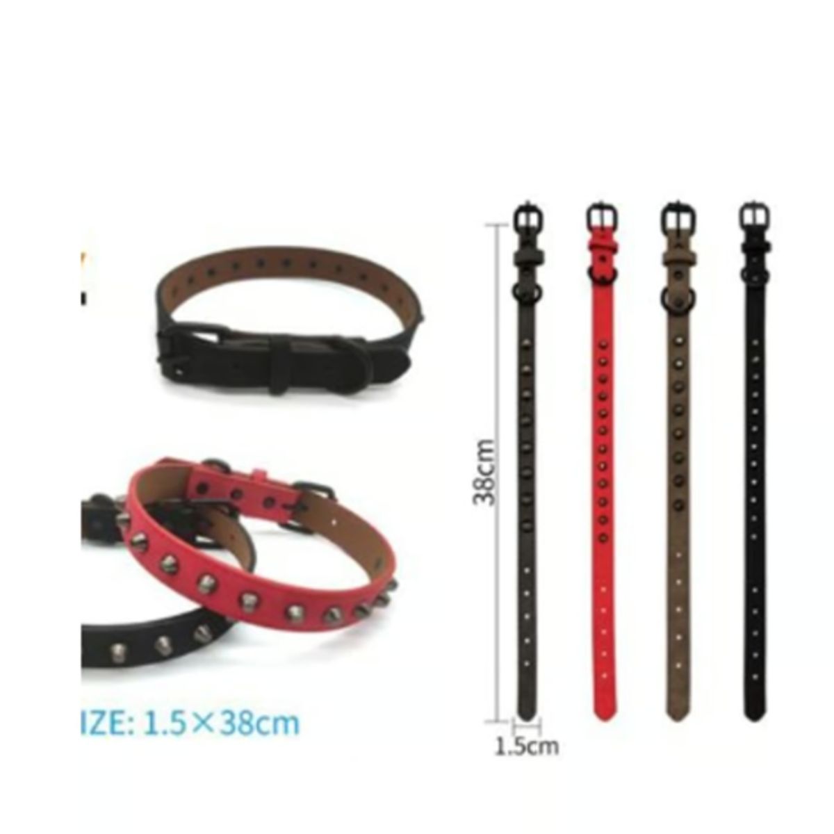 GENERICO - Collar Para Perro Color Rojo 38cm