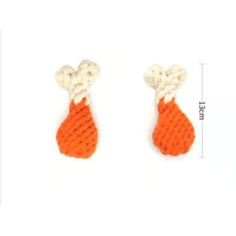 GENERICO - Juguete Para Perros Nudo Color Naranja 13cm