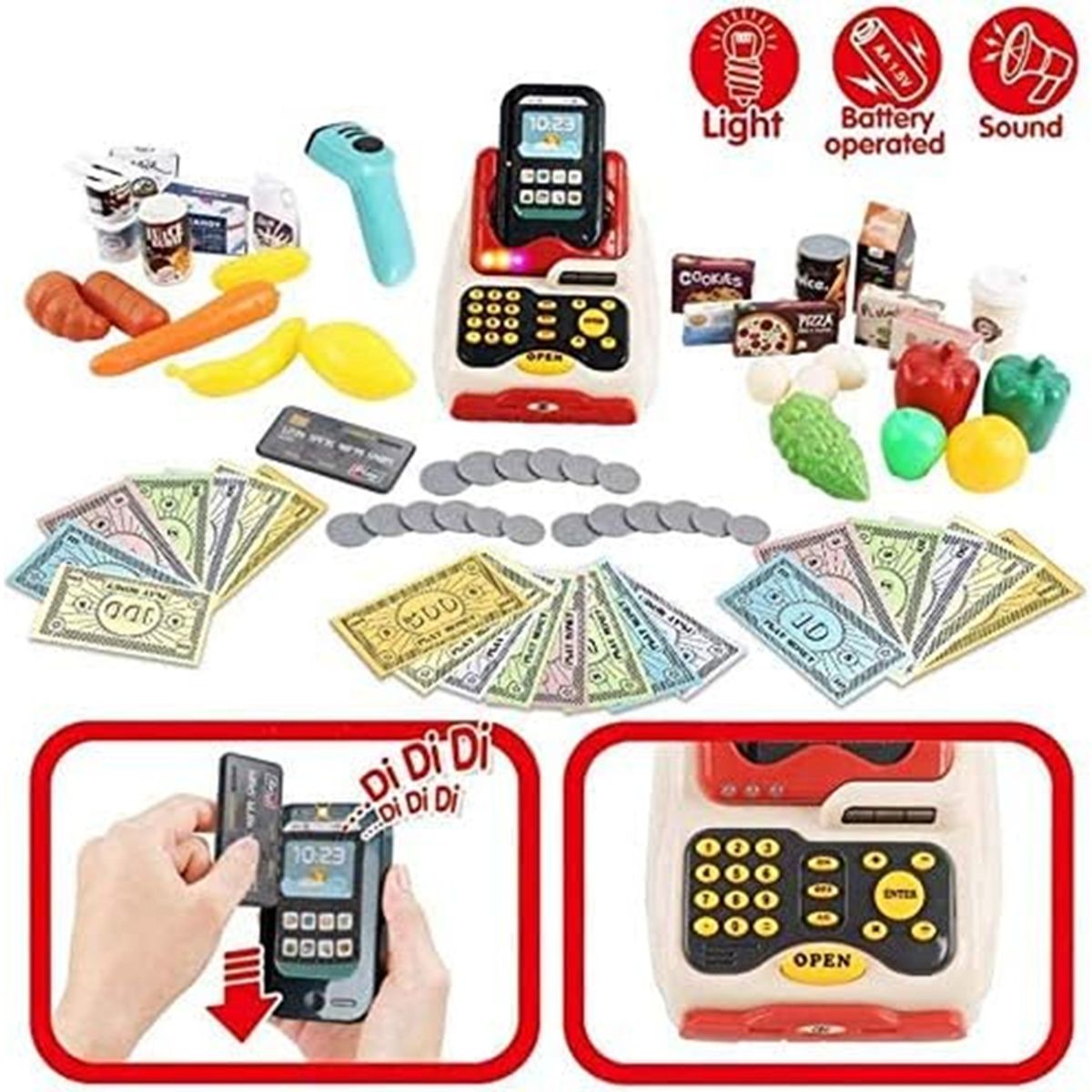 U BUY - Juego Roles Juguetes Para Niños Mini Supermercado Casero