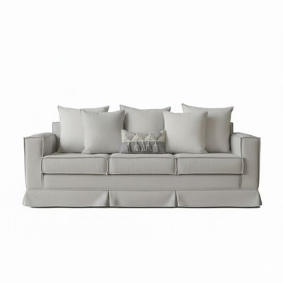 Imagen 2 del producto Sofa 3 cuerpos Sahara gris claro con sistema de resortes pocket