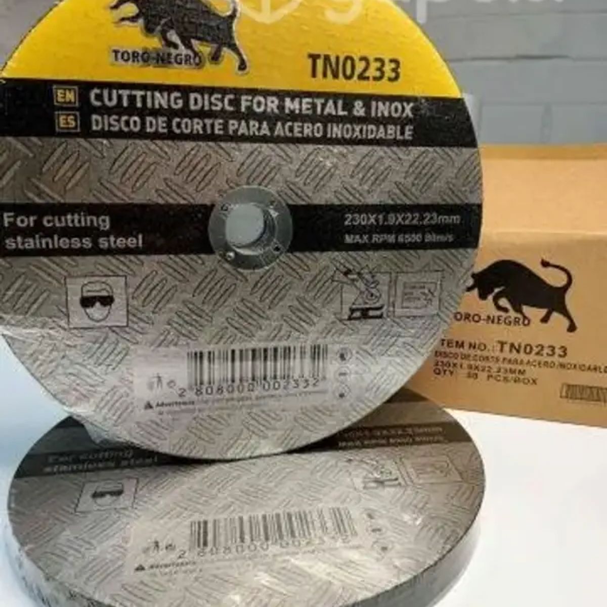 GENERICO - Pack 25 Discos de corte Toro Negro