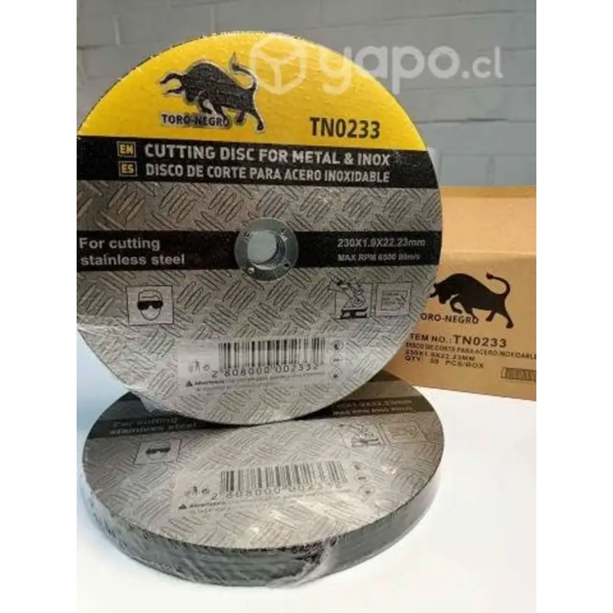 GENERICO - Pack 25 Discos de corte Toro Negro
