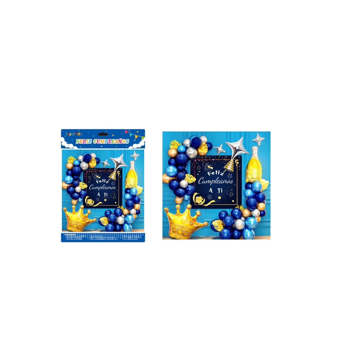 GENERICO - GLOBOS FELIZ CUMPLEAÑOS 43 PCS