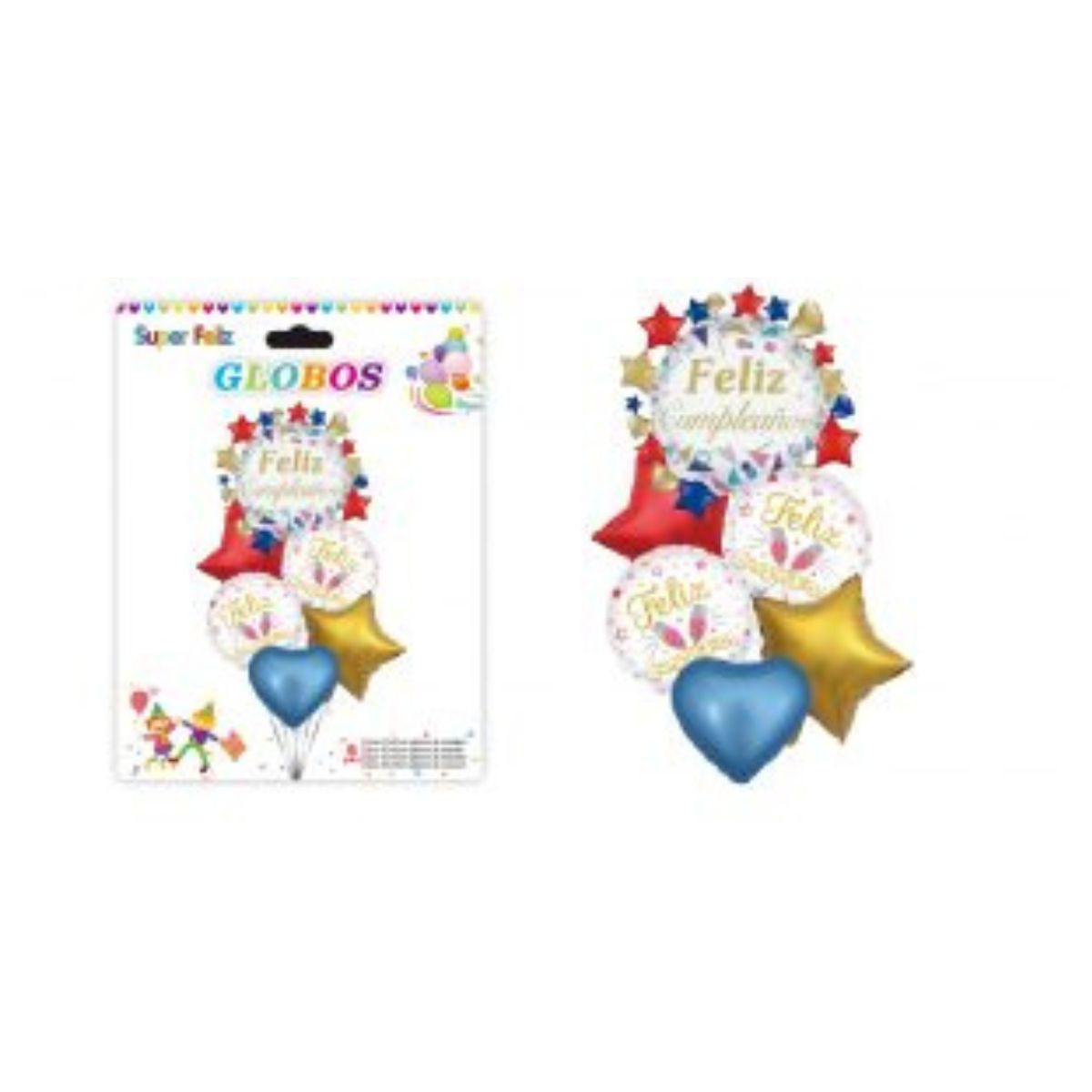 GENERICO - GLOBOS FELIZ CUMPLEAÑOS 6 PCS