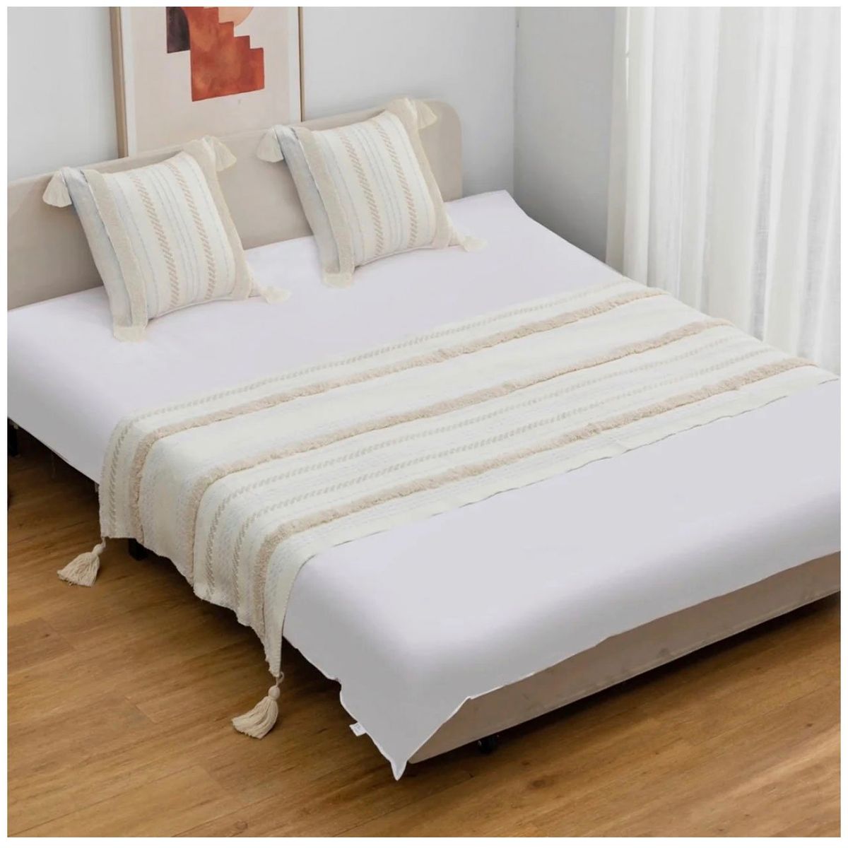 GENERICO - Set Piecera Boho 60 X 210 +2 fundas