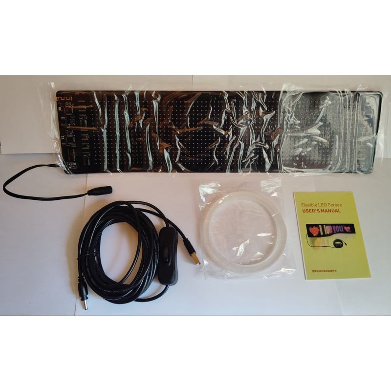 GENERICO - Letrero Led Programable Flexible 38x10 cms