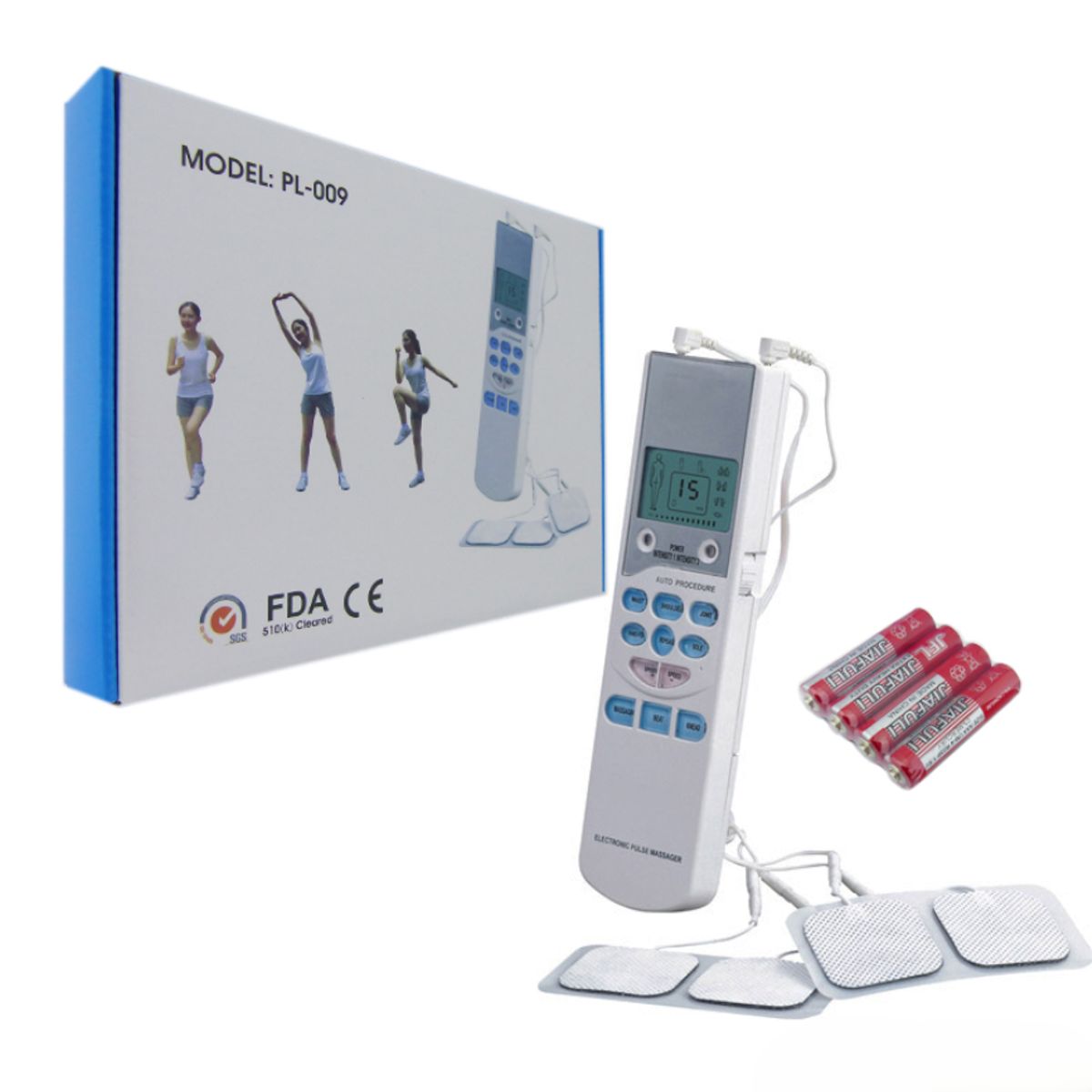 GENERICO - Masajeador Corporal Electrofisico Profesional 4 Electrodos