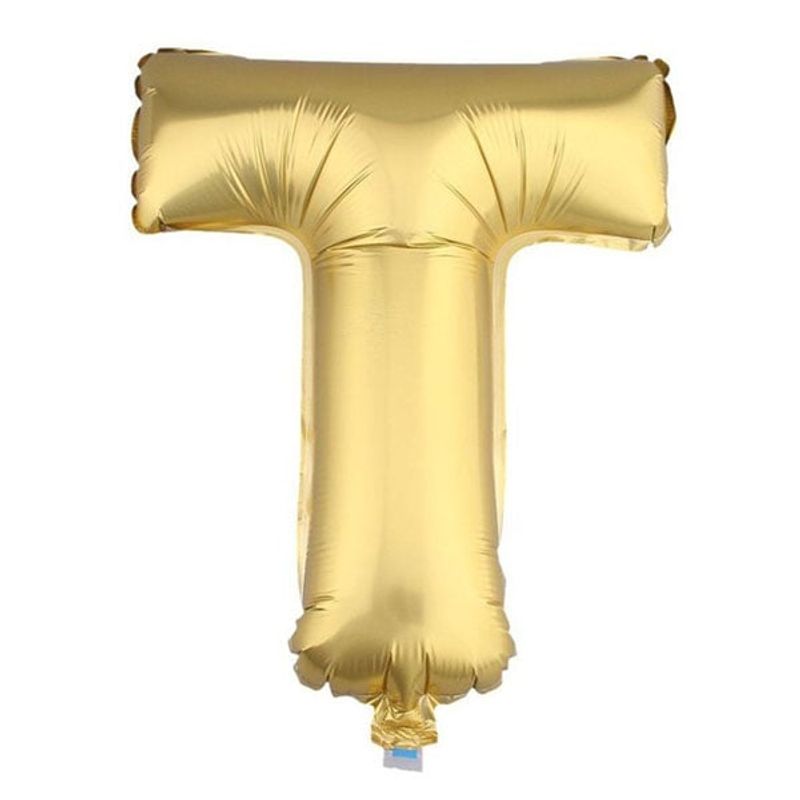 GENERICO - GLOBO METALICO 26 DORADO LETRA T X1 UNI