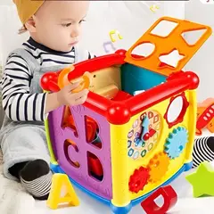 GENERICO - Cubo didáctico musical de aprendizaje 6 en 1
