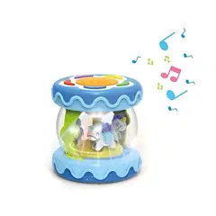 GENERICO - Tambor de juguete musical interactivo con luz y sonido azul