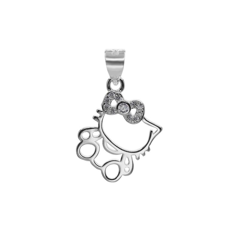 GENERICO - Colgante de Plata Hello Kitty Con Circones