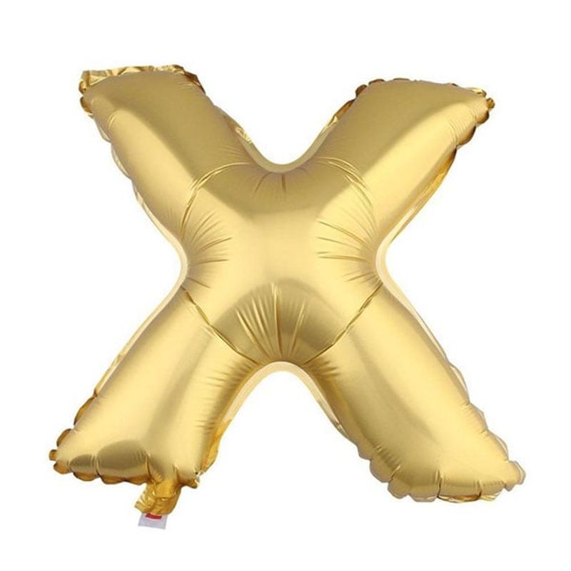 GENERICO - GLOBO METALICO 26 DORADO LETRA X X1 UNI