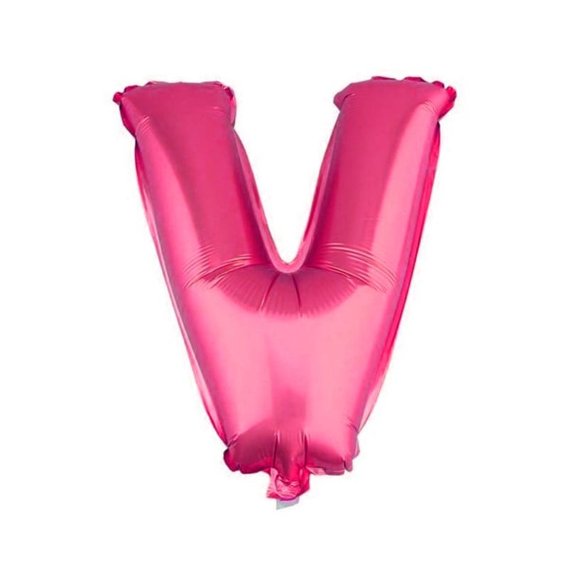 GENERICO - GLOBO METALICO 26 FUCSIA LETRA V X1 UNI