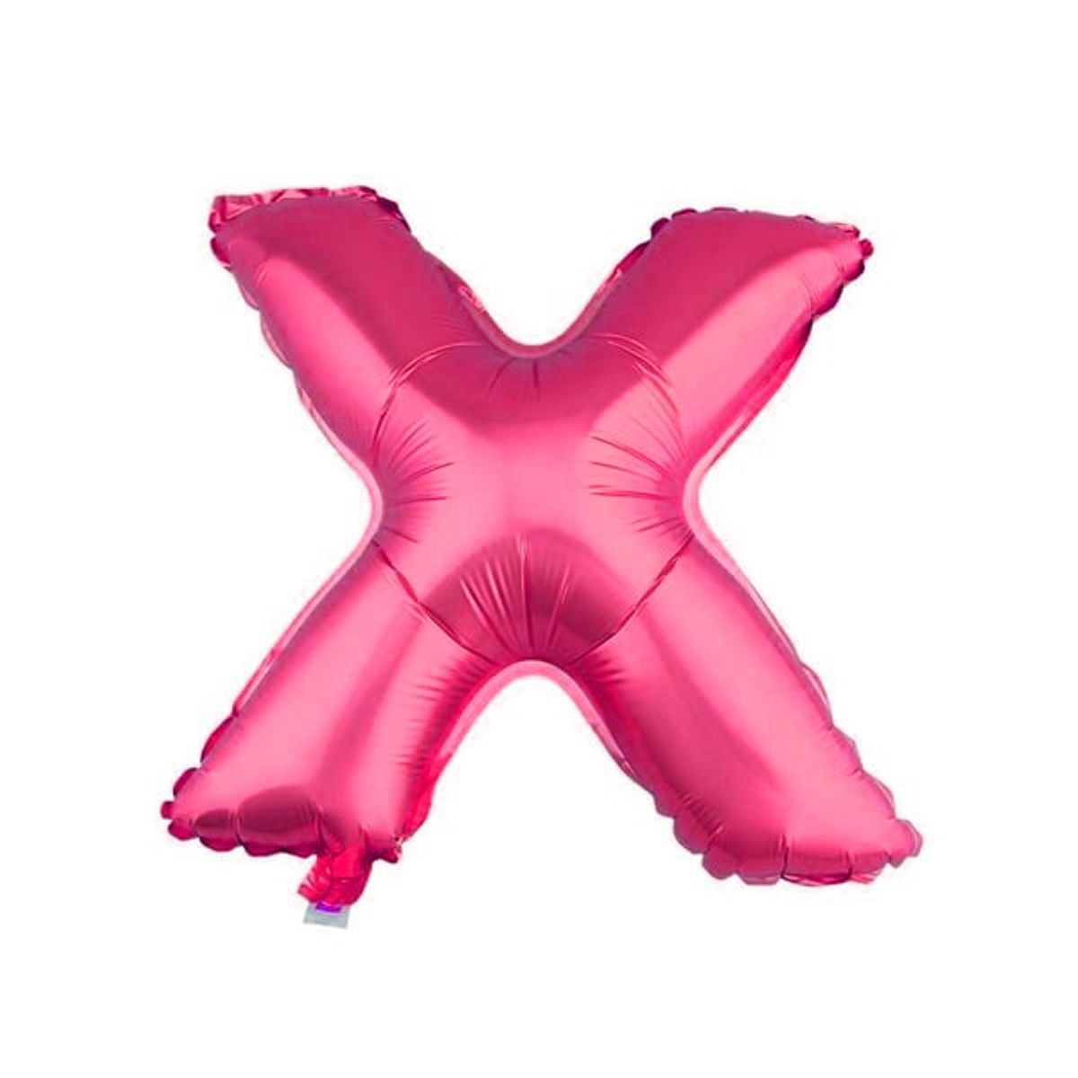 GENERICO - GLOBO METALICO 26 FUCSIA LETRA X X1 UNI