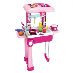 GENERICO - MALETA DE COCINA CON RUEDAS INFANTIL NIÑA