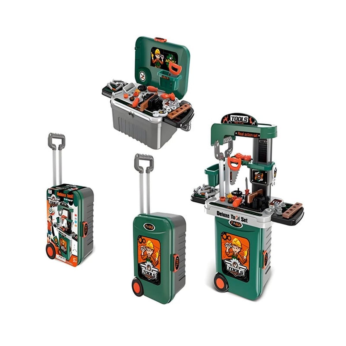 GENERICO - JUGUETE MALETA 3 EN 1 HERRAMIENTAS INFANTIL NIÑO