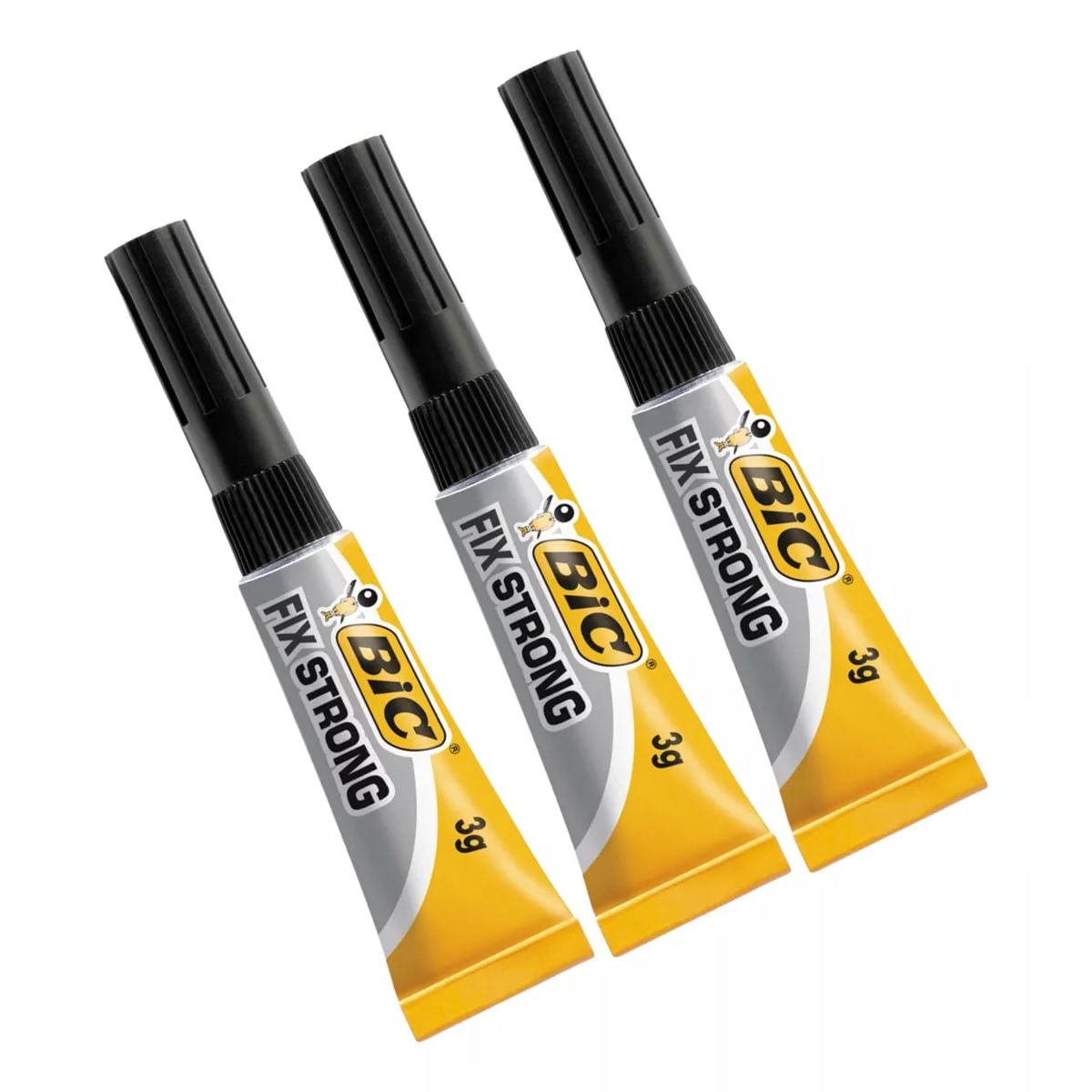 GENERICO - Pack 3 Pegamento Líquido BIC Fix Strong Extra Fuerte 3g c/u